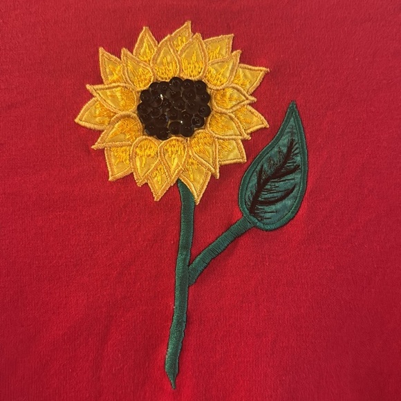 Bechamel Vintage Made in Hong Kong Sunflower Tee Shirt Fall Photo Cotton Small - Picture 5 of 5